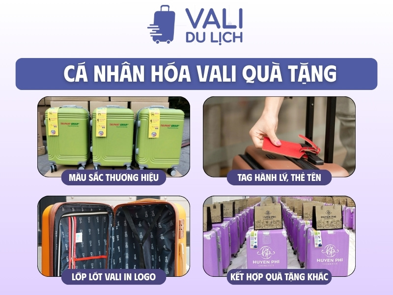 Cá nhân hóa vali quà tặng