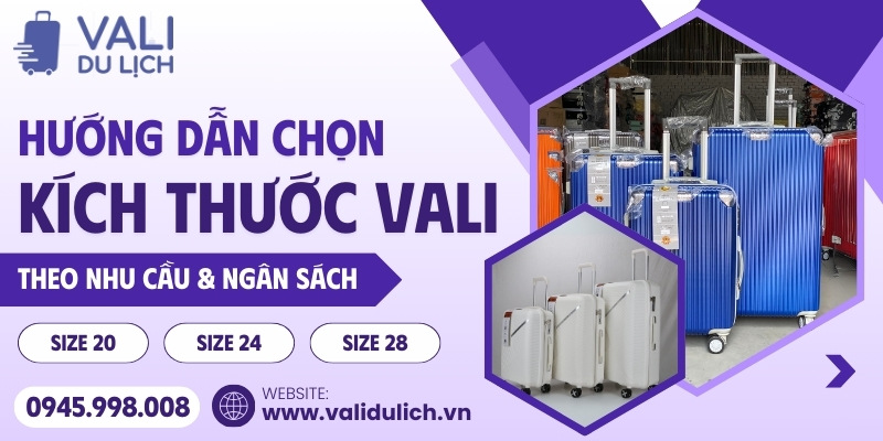 Hướng dẫn chọn size vali quà tặng