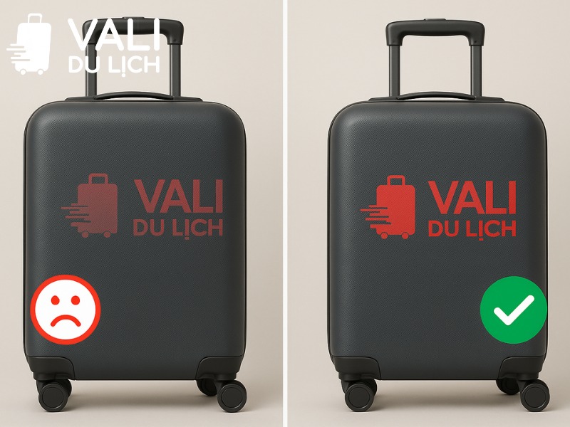 Lỗi màu in logo trên vali quà tặng