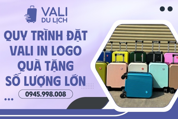 Quy trình đặt hàng vali in logo quà tặng