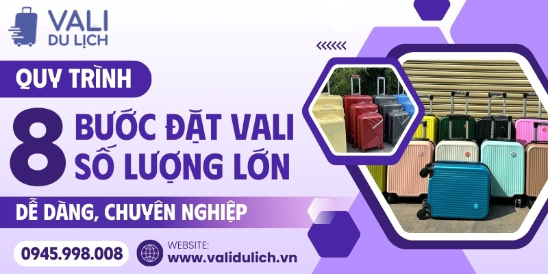 8 bước đặt hàng vali in logo