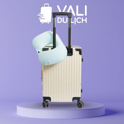 Bộ Vali Khung Nhôm Và Gối Kê Cổ Dáng Chữ U In Logo VL-CB03