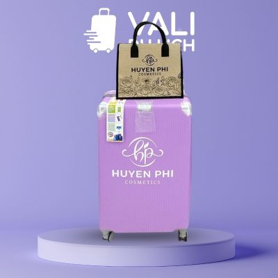 Bộ Quà Tặng Vali Nhựa PC Bo Góc Và Túi Cói In Logo VL-CB05
