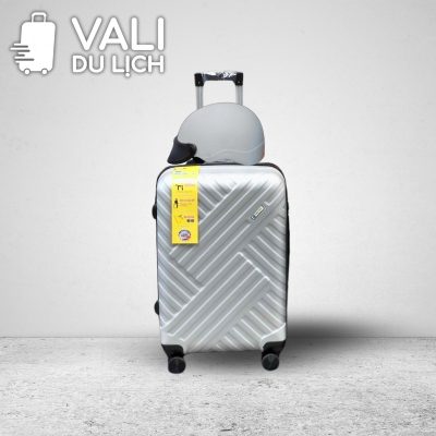 chi tiết Bộ Quà Tặng Vali Du Lịch Và Nón Bảo Hiểm Nửa Đầu In Logo VL-CB01