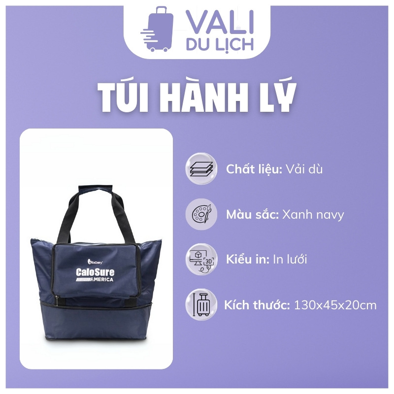 đặc điểm Túi Xách Du Lịch Gấp Gọn In Logo VL-THL04