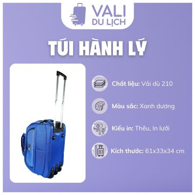 đặc điểm Túi Xách Du Lịch Cần Kéo Siêu Nhẹ In Logo VL-THL03