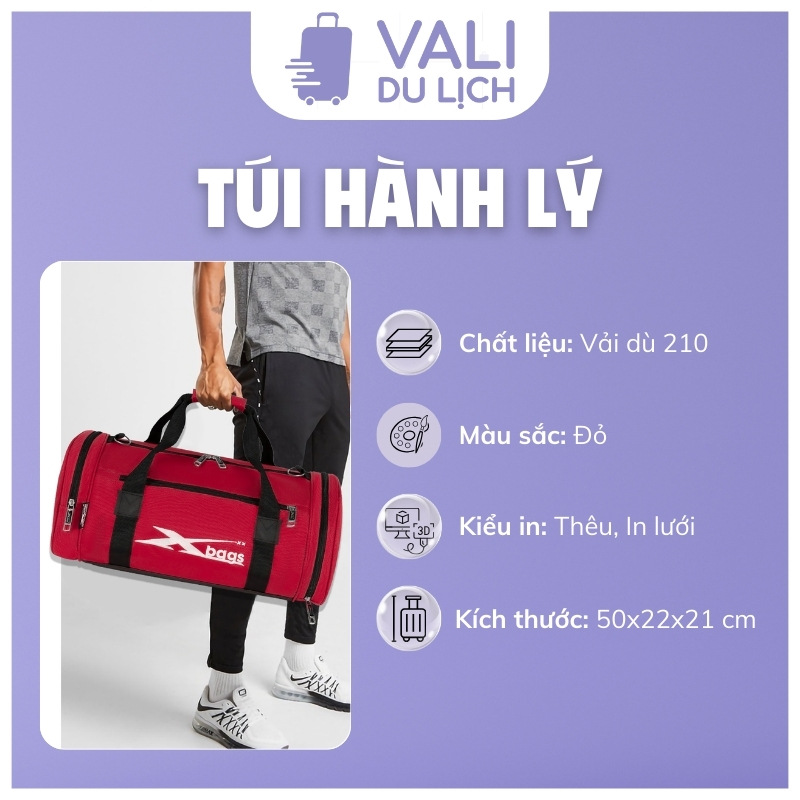 đặc điểm Túi Trống Du Lịch Nhiều Ngăn In Logo VL-THL02