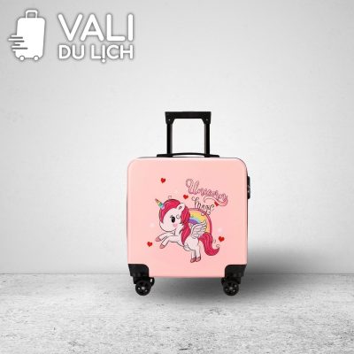 chi tiết Vali Bé Gái Nhựa ABS Size 18 In Logo VL-VLT06