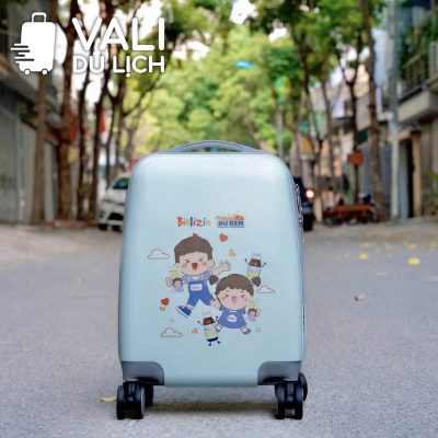 chi tiết Vali Trẻ Em Size 16 Bánh Xe Đôi In Logo VL-VLT04