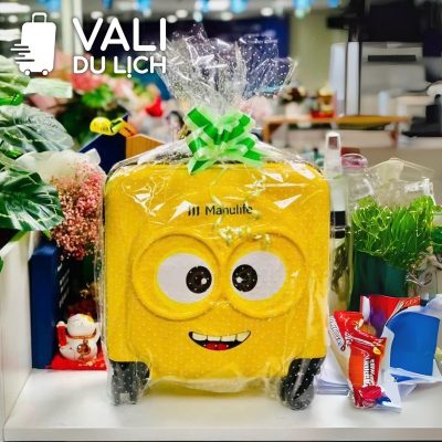 chi tiết Vali Cho Bé Dáng Hộp Size 18 Hình 3D In Logo VL-VLT09