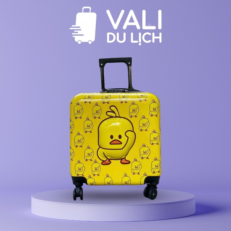 Vali Cho Bé Dáng Hộp Size 18 Hình 3D In Logo VL-VLT09