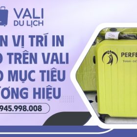 Vị trí in logo trên vali quà tặng
