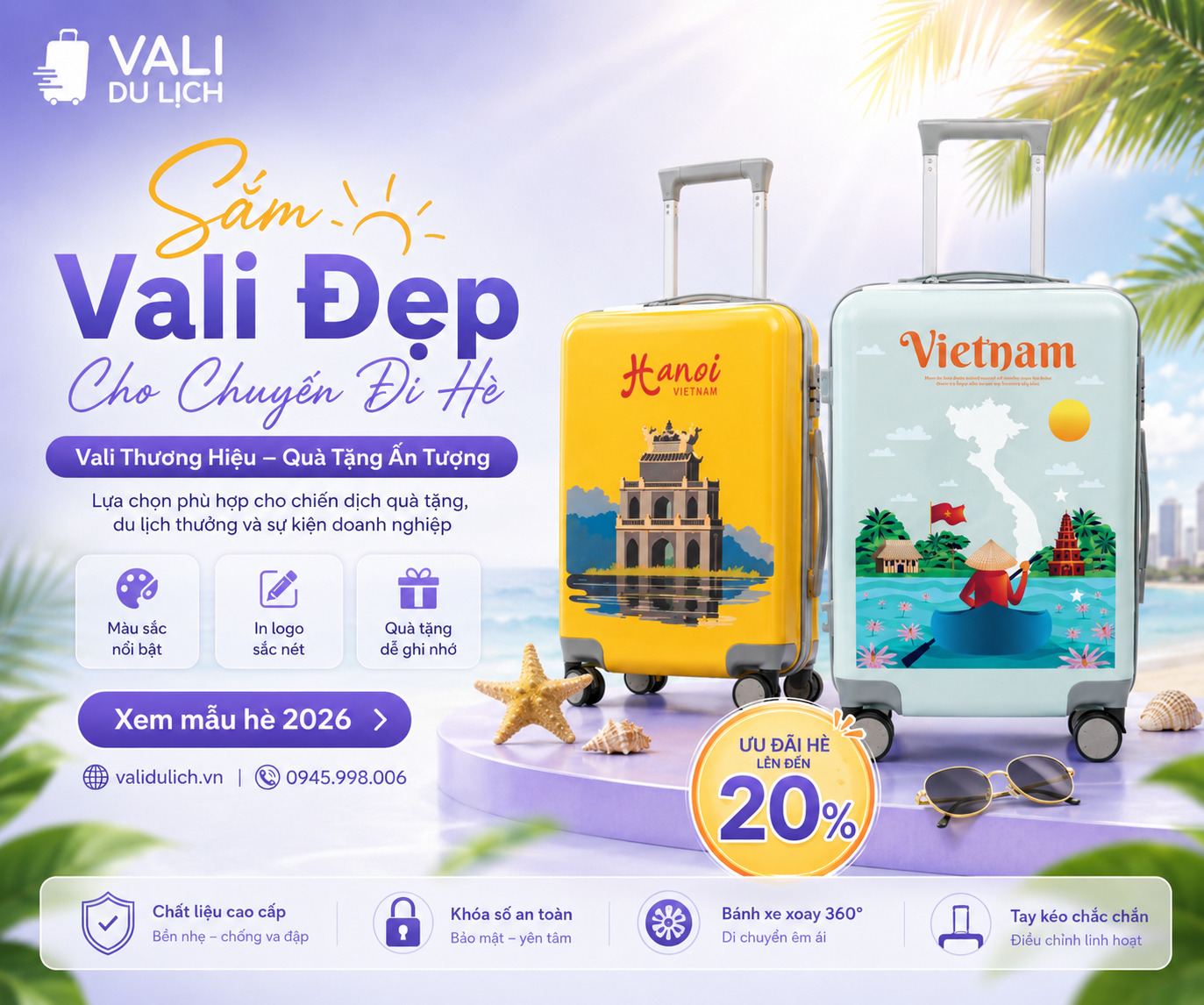 Mẫu vali quà tặng doanh nghiệp được in logo sắc nét tại xưởng sản xuất - Ảnh 2