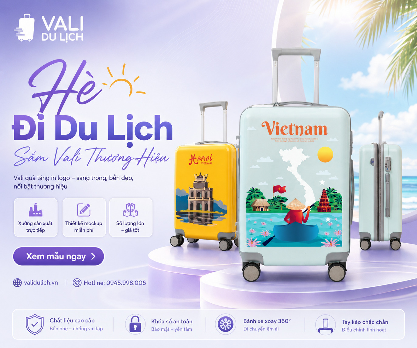 Mẫu vali quà tặng doanh nghiệp được in logo sắc nét tại xưởng sản xuất - Ảnh 4
